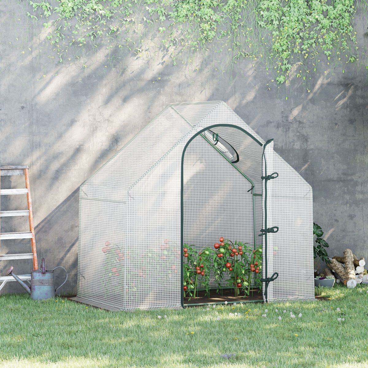 cortex-london-york-walk-in-greenhouse-vegetable-plant-window-roll-up-white-180-x-100-x-165cm