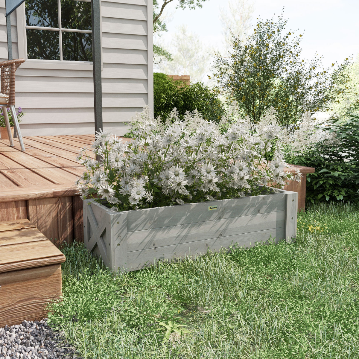 cortex-london-kensington-grey-wooden-raised-garden-planter-fir-wood-100cm