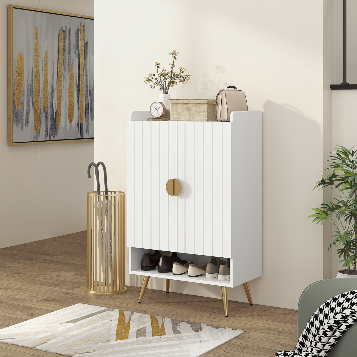 cortex-london-kensington-white-gold-tone-shoe-cabinet-particle-board-steel