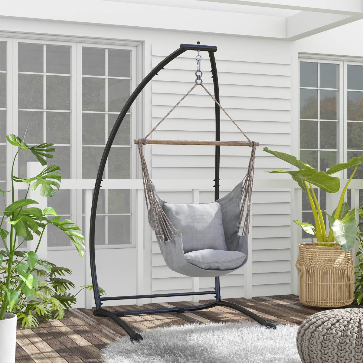 cortex-london-windsor-black-steel-hammock-chair-stand