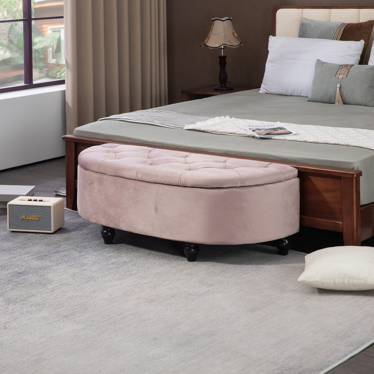 cortex-london-kensington-tufted-pink-semi-circle-storage-ottoman-bench
