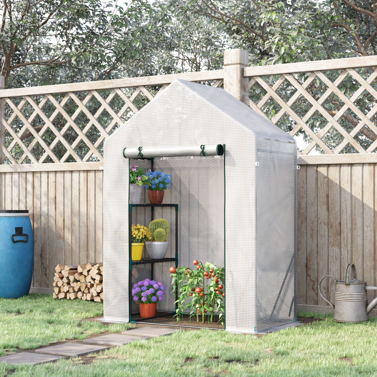 cortex-london-kew-portable-outdoor-greenhouse-with-two-wire-shelves