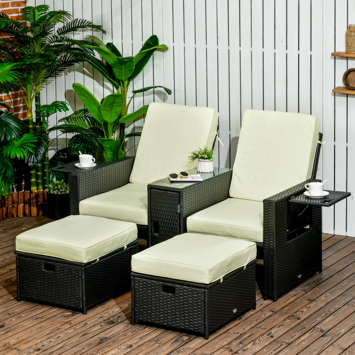 cortex-london-windsor-5-level-rattan-sun-lounger-set-two-footstools-storage-side-table
