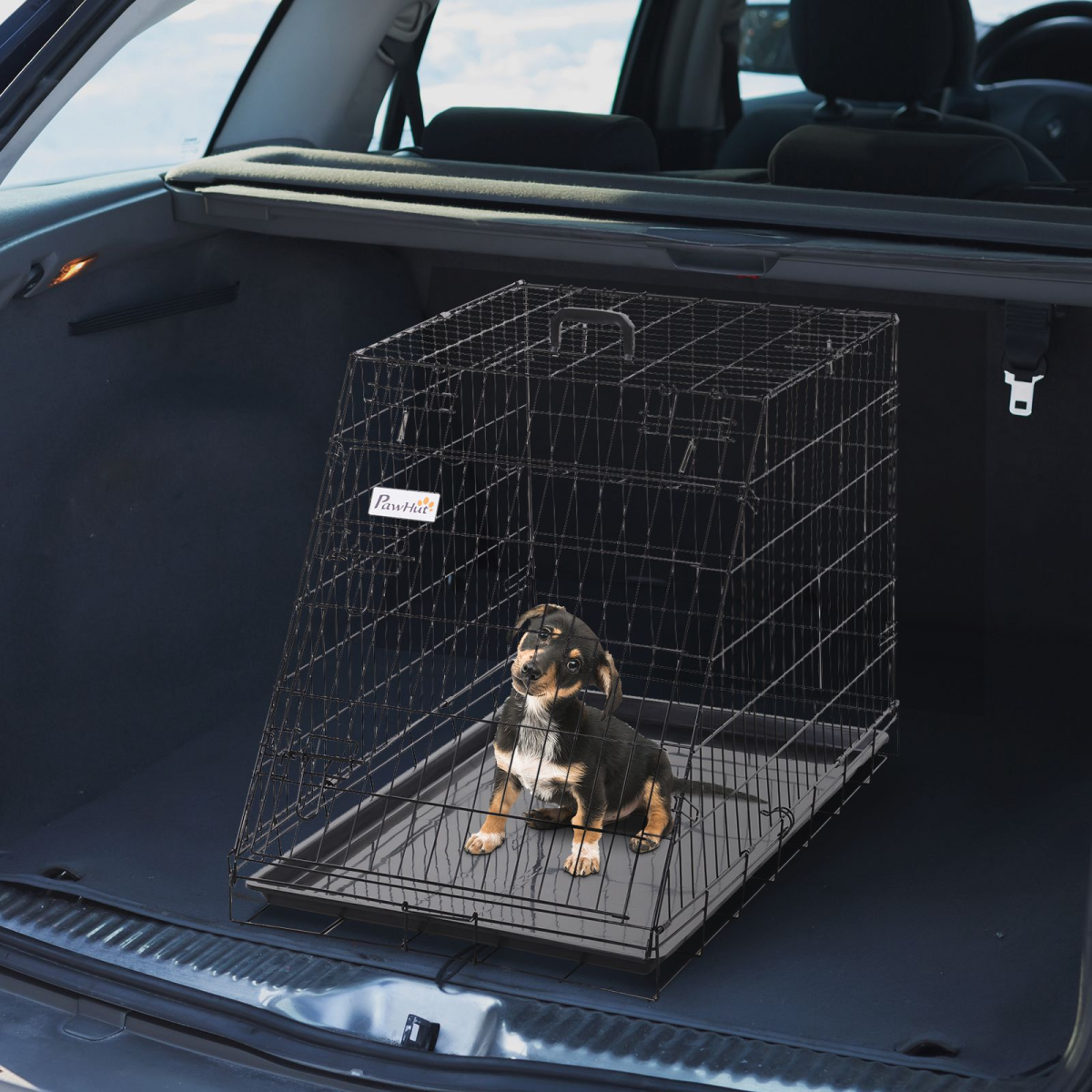 cortex-london-windsor-pawhut-collapsible-trapeze-dog-travel-cage-black