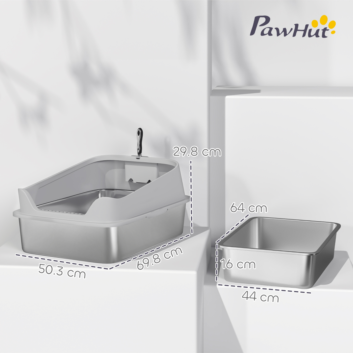cortex-london-windsor-xxl-stainless-steel-cat-litter-box-grey