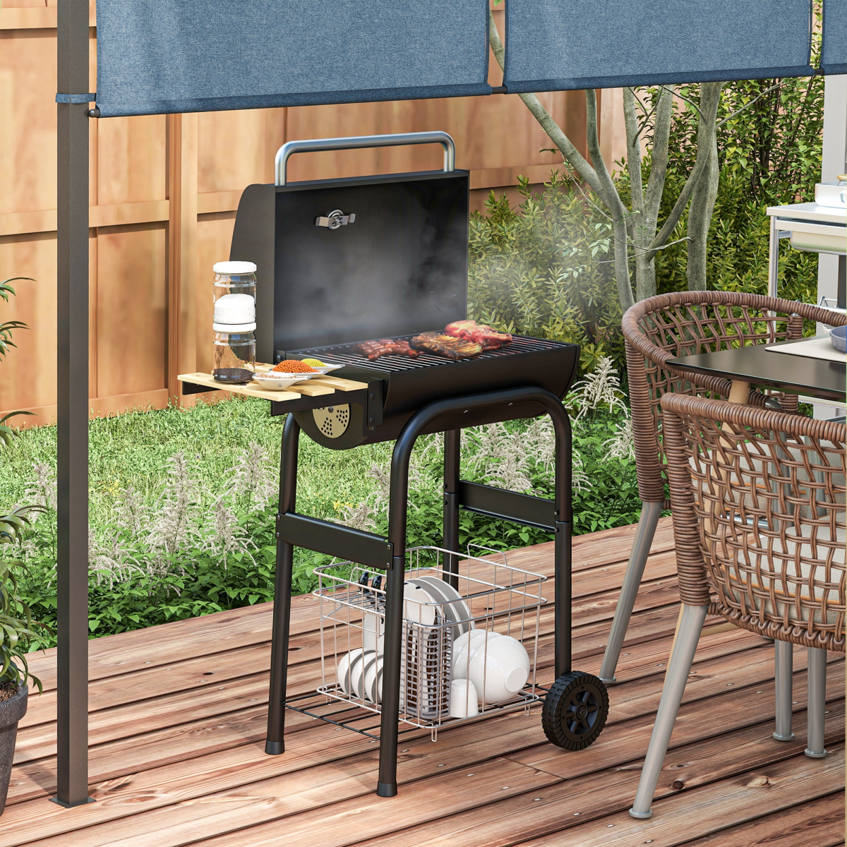 cortex-london-windsor-charcoal-barbecue-grill-trolley-black-nature-wood-finish
