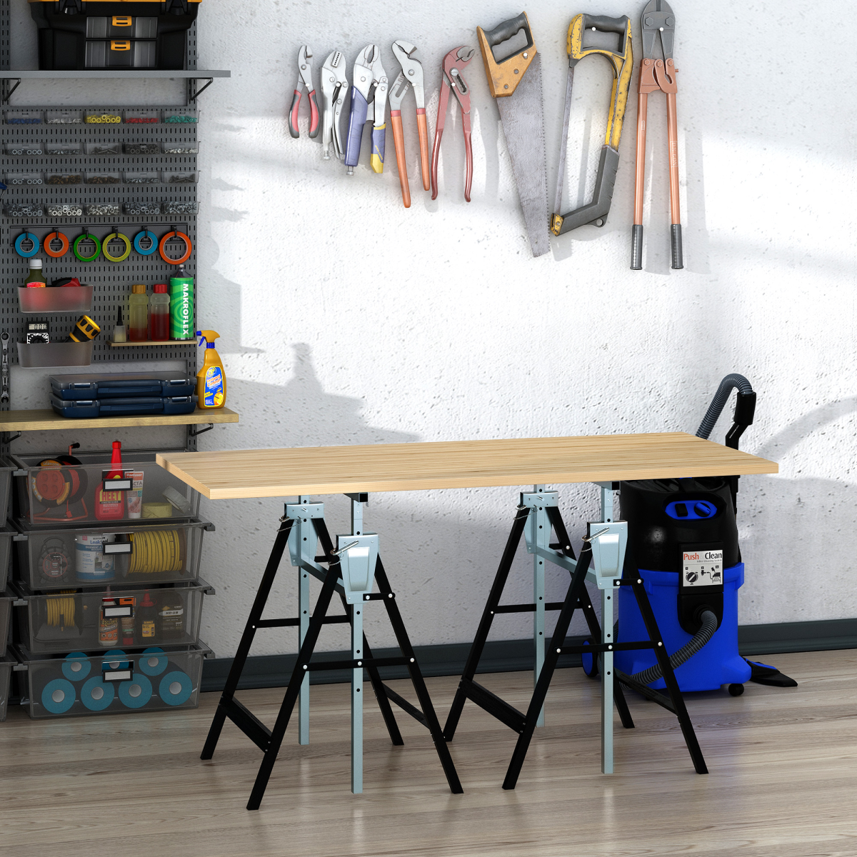 cortex-london-windsor-telescopic-builders-trestle-work-bench-set-black
