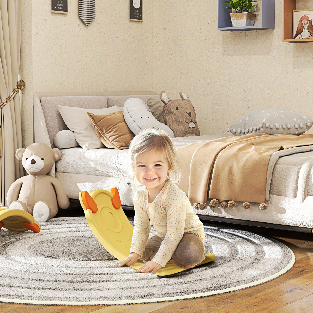 cortex-london-windsor-monster-kids-balance-board-yellow