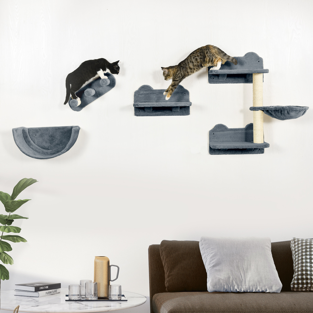 cortex-london-windsor-pawhut-grey-cat-wall-shelves-scratching-posts