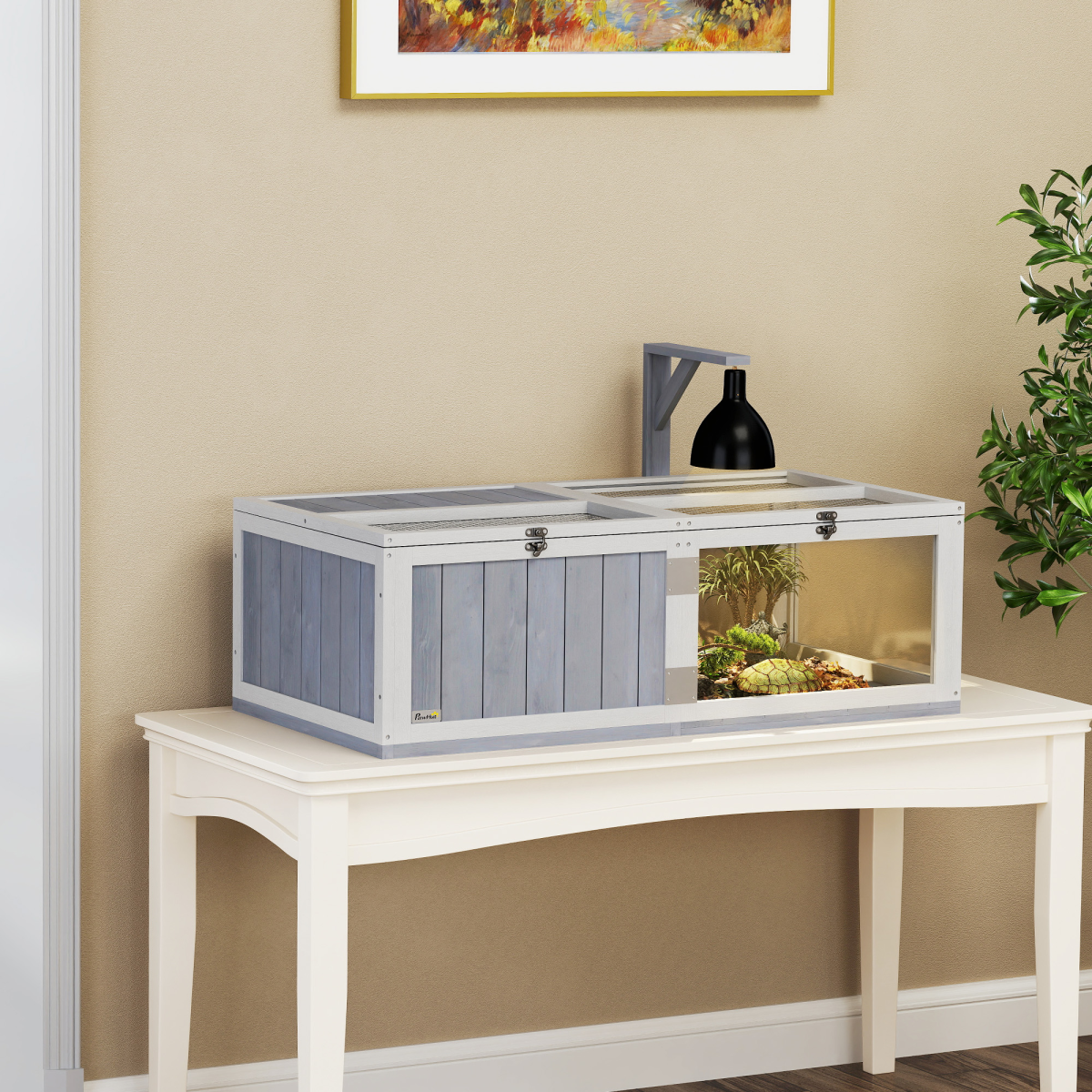 cortex-london-windsor-wooden-tortoise-house-lamp-holder-clear-observation-windows