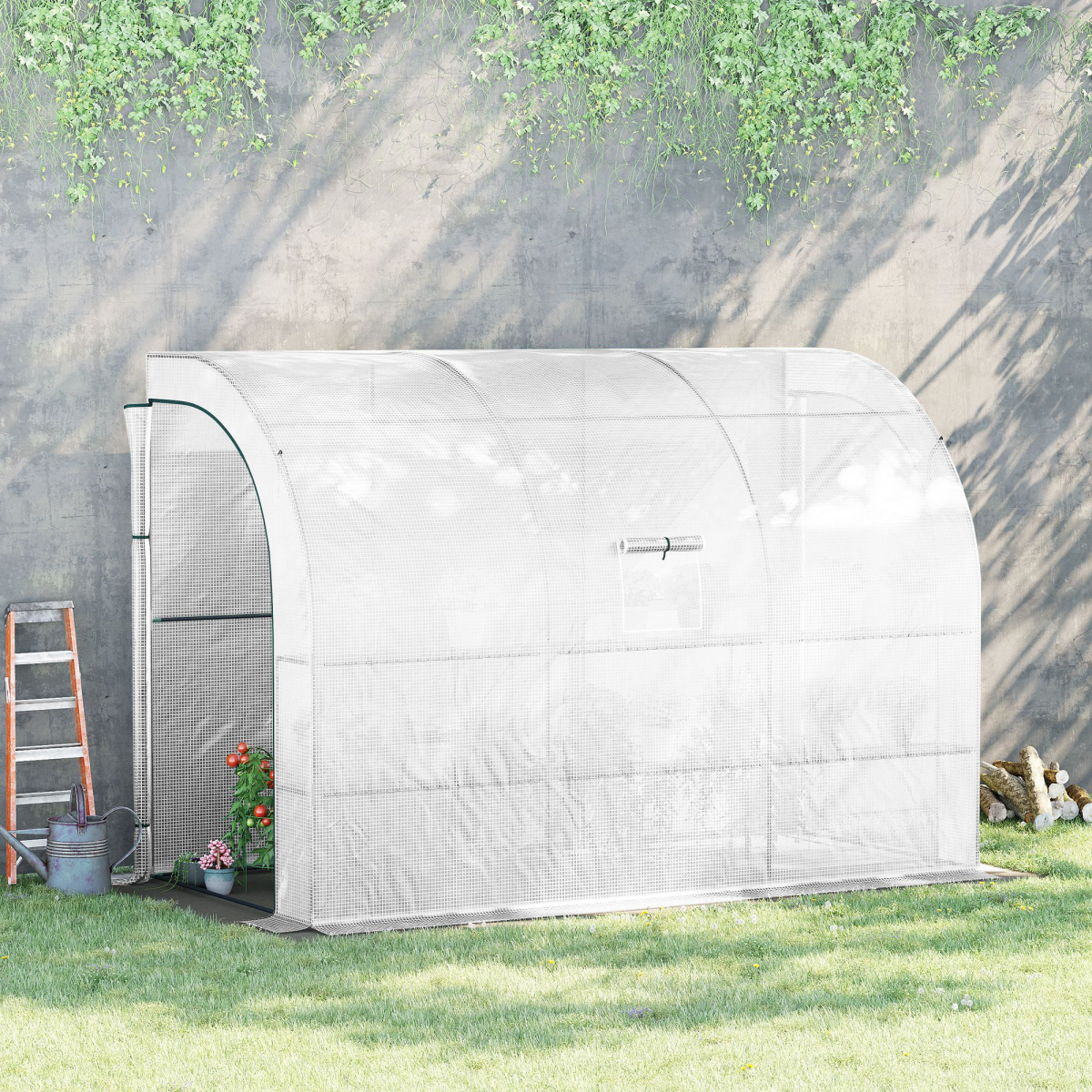 cortex-london-kew-lean-to-garden-greenhouse-white-pe-cover