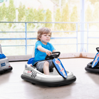 HOMCOM 6V Kids Bumper Car, 360-Degree Rotation Waltzer Car w/ 2 Speeds - White