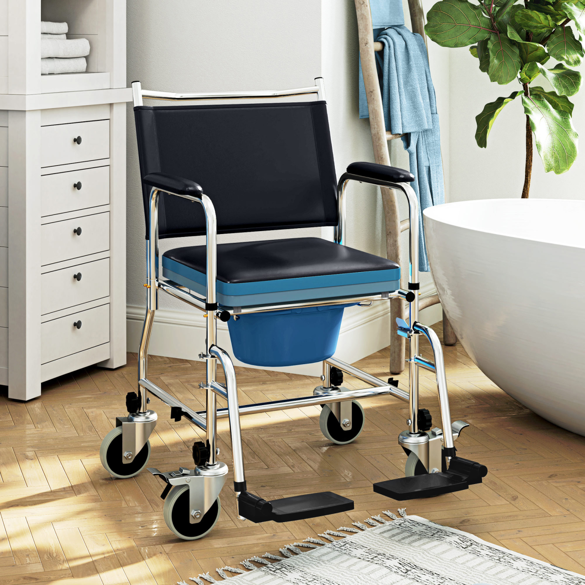cortex-london-windsor-comfort-commode-shower-chair-wheelchair-footrest-black