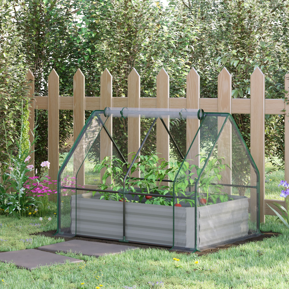 cortex-london-york-steel-raised-garden-planter-greenhouse-kit-clear