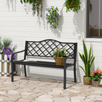 cortex-london-windsor-antique-steel-2-seater-outdoor-garden-bench-armrest-matte-black