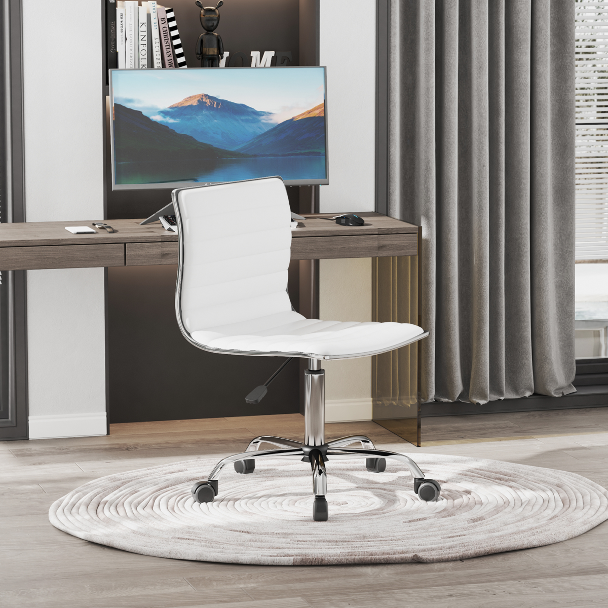 cortex-london-windsor-white-armless-mid-back-adjustable-ergonomic-360-swivel-office-chair