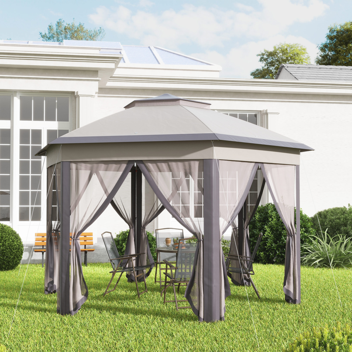 cortex-london-windsor-405m-metal-frame-mesh-two-tier-roof-gazebo-brown