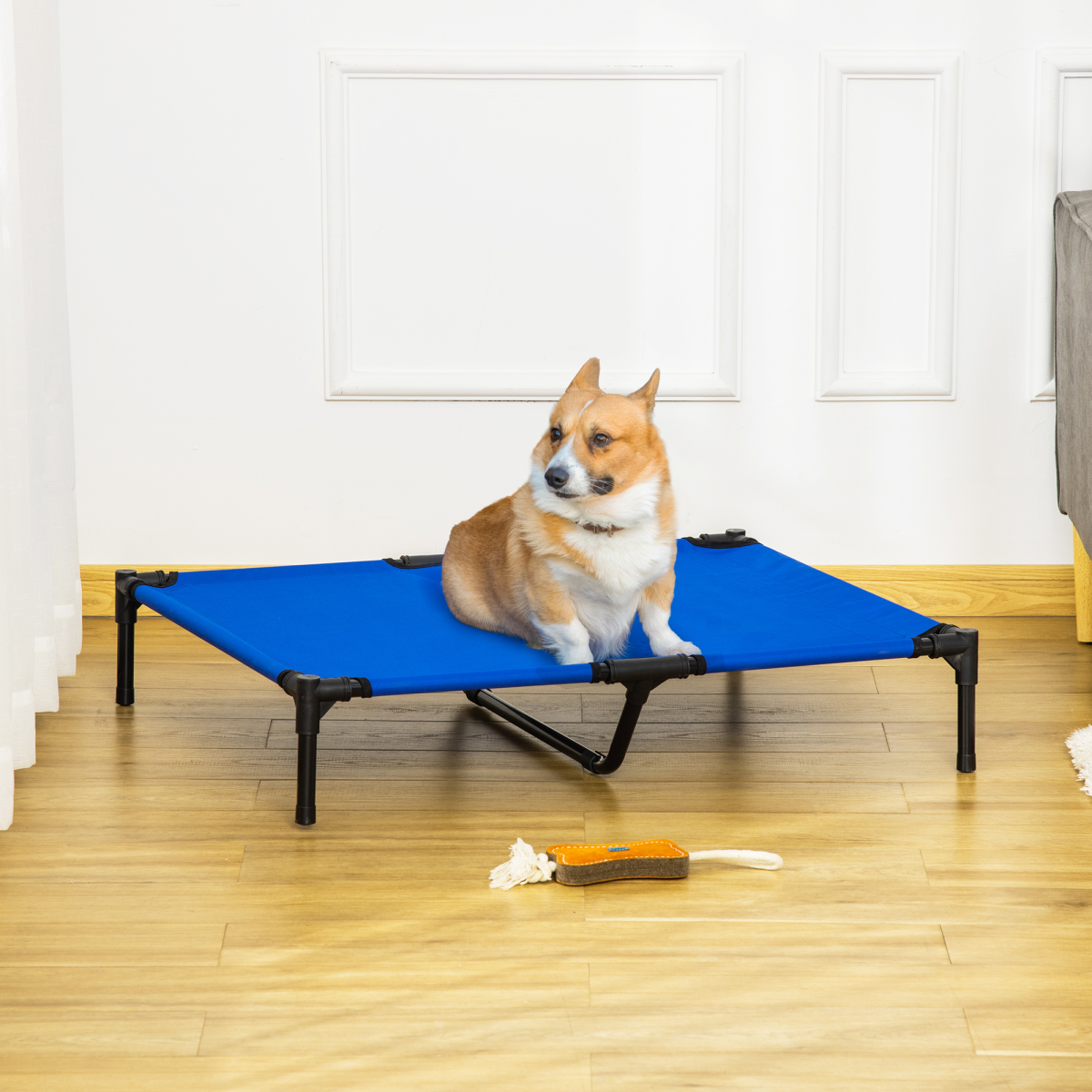 cortex-london-windsor-elevated-pet-bed-cool-cot-powder-coated-metal-frame-oxford-fabric