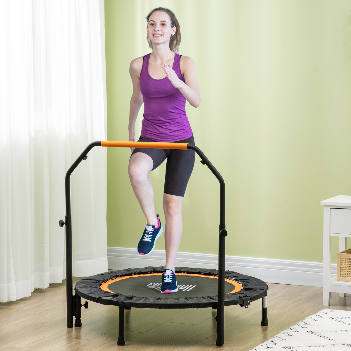 cortex-london-york-40-inch-foldable-mini-fitness-rebounder-adjustable-handle-homcom