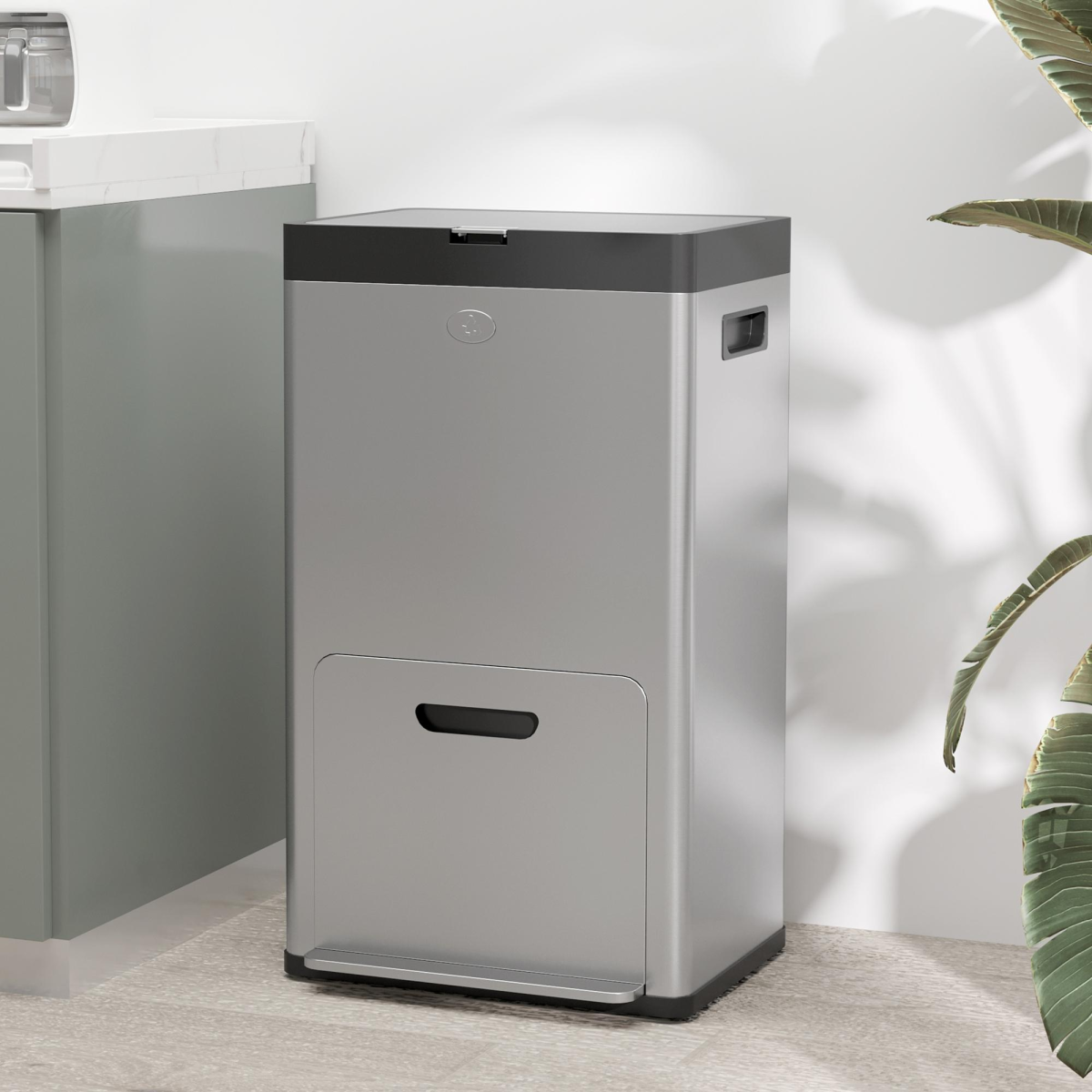 cortex-london-windsor-56l-three-compartment-stainless-steel-kitchen-bin