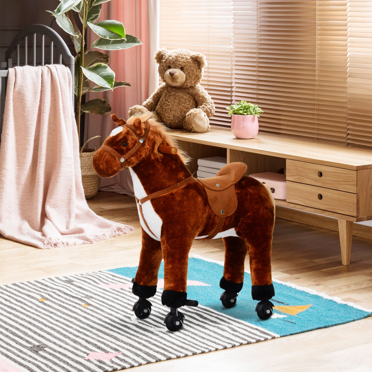 cortex-london-windsor-walking-plush-ride-on-pony-wheels-sound