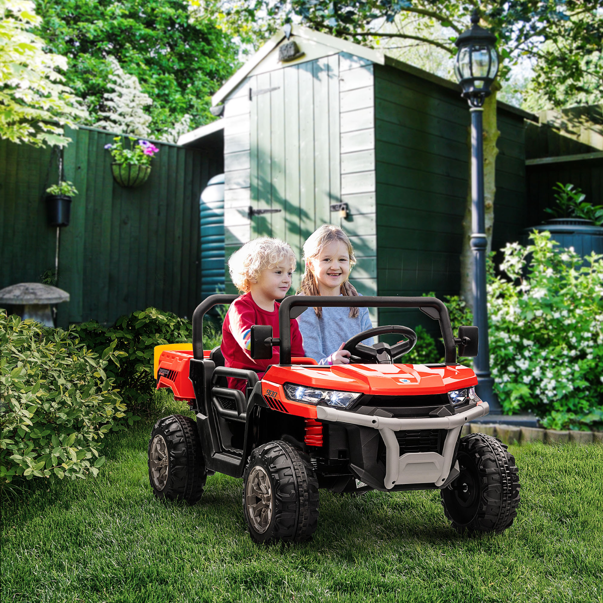 cortex-london-windsor-two-seater-kids-ride-on-truck-red