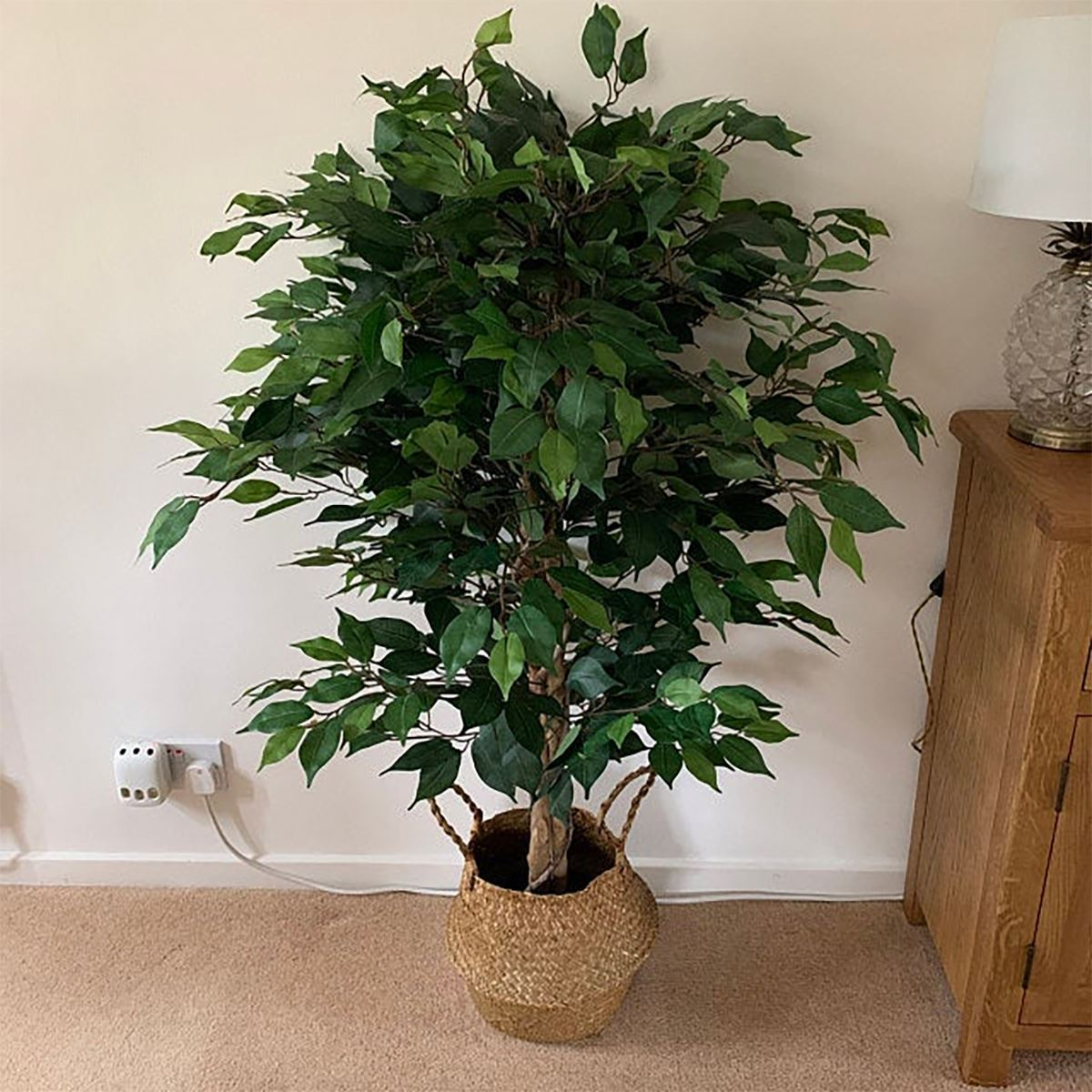 cortex-london-windsor-120cm-artificial-ficus-tree-copper-metal-planter