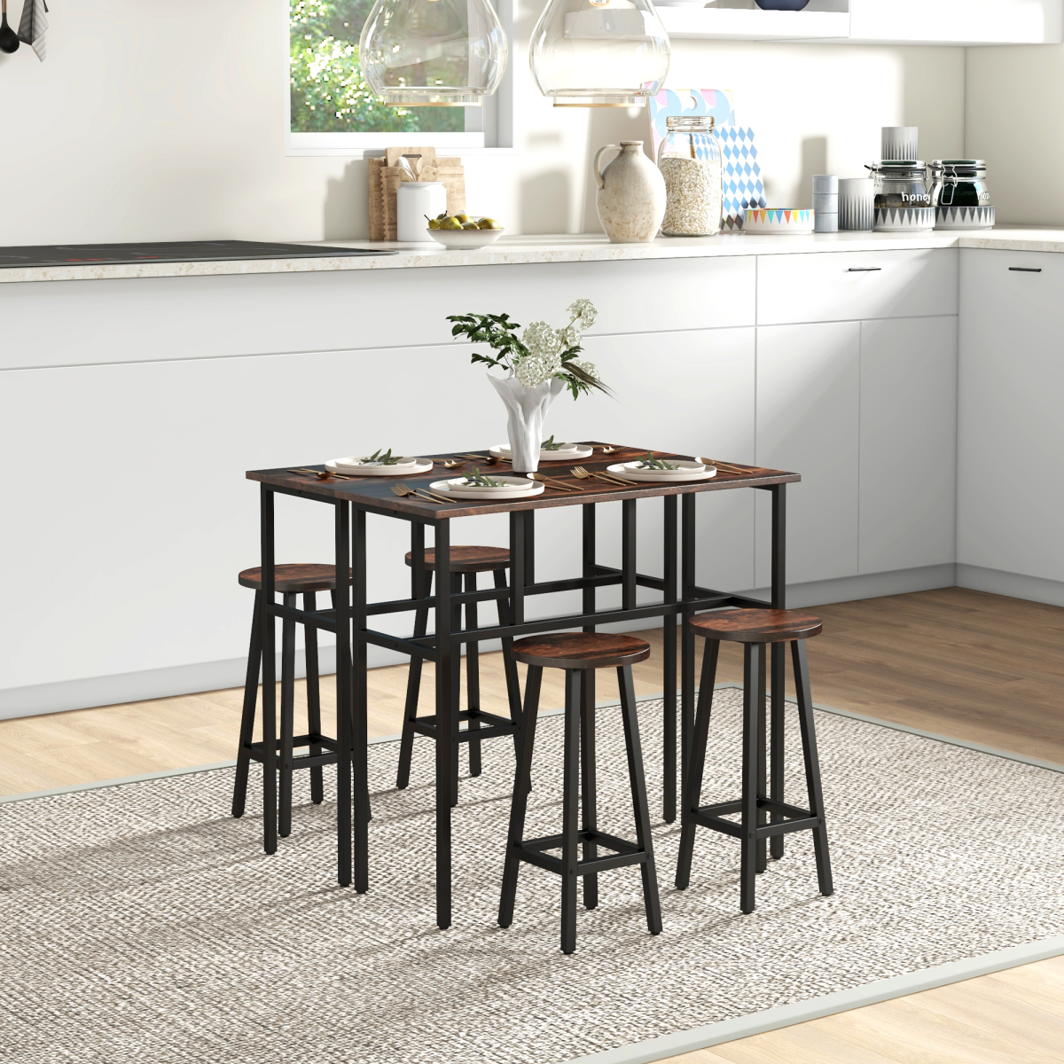 cortex-london-york-industrial-bar-table-set-two-tables-four-stools-rustic-brown
