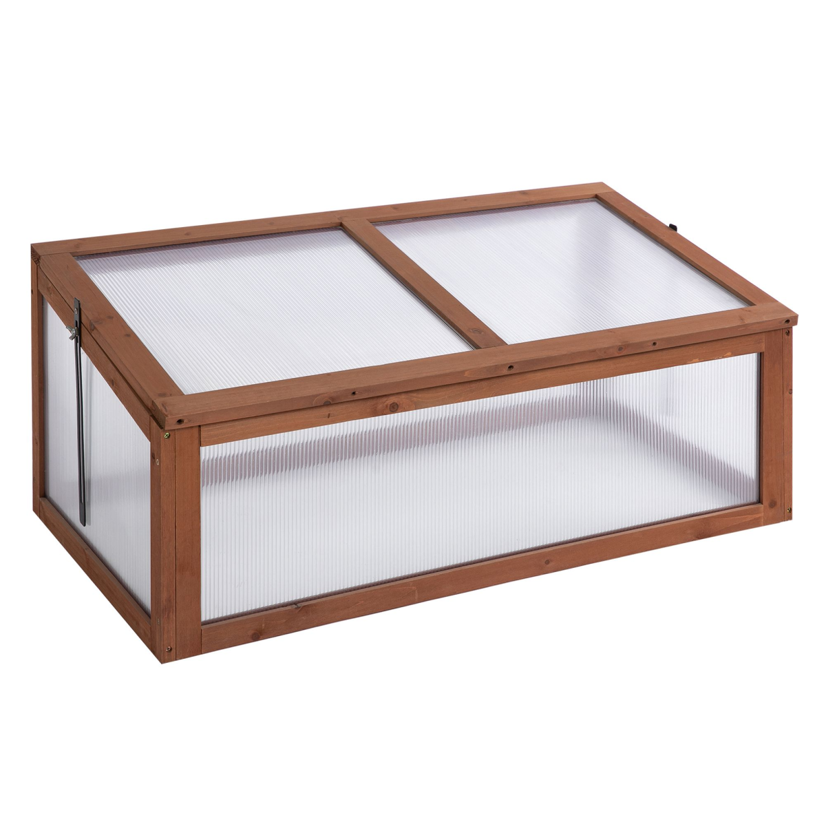 cortex-london-kew-wooden-cold-frame-greenhouse-brown-fir-wood-polycarbonate