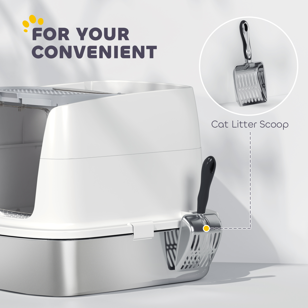 cortex-london-windsor-stainless-steel-cat-litter-box-white-front-entry-top-exit