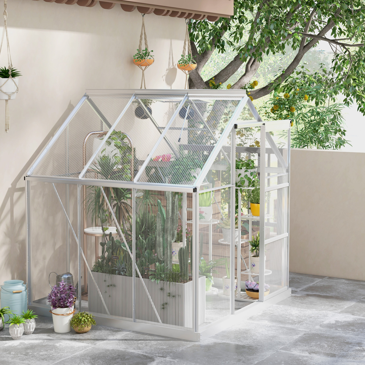 cortex-london-windsor-6-x-6ft-walk-in-polycarbonate-greenhouse-silver