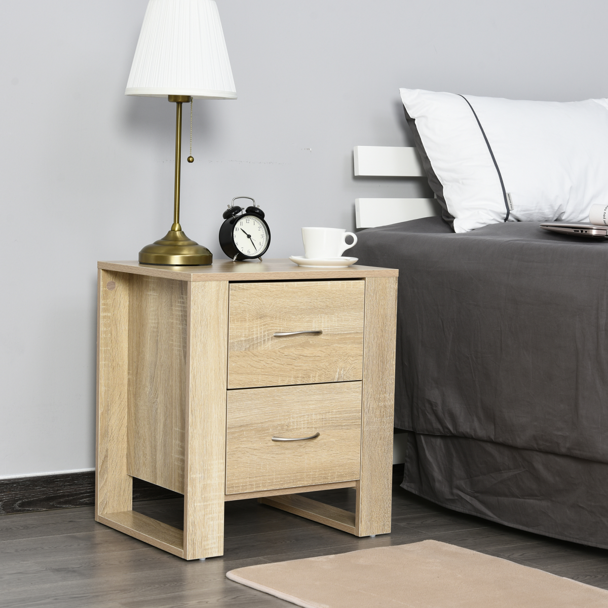 cortex-london-windsor-natural-two-drawer-particle-board-bedside-table