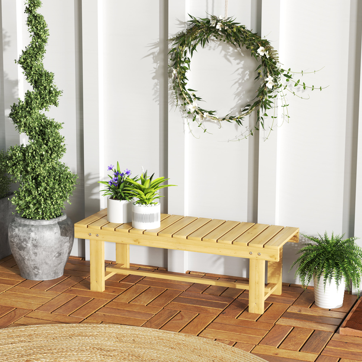 cortex-london-outsunny-windsor-two-seater-fir-wood-garden-bench