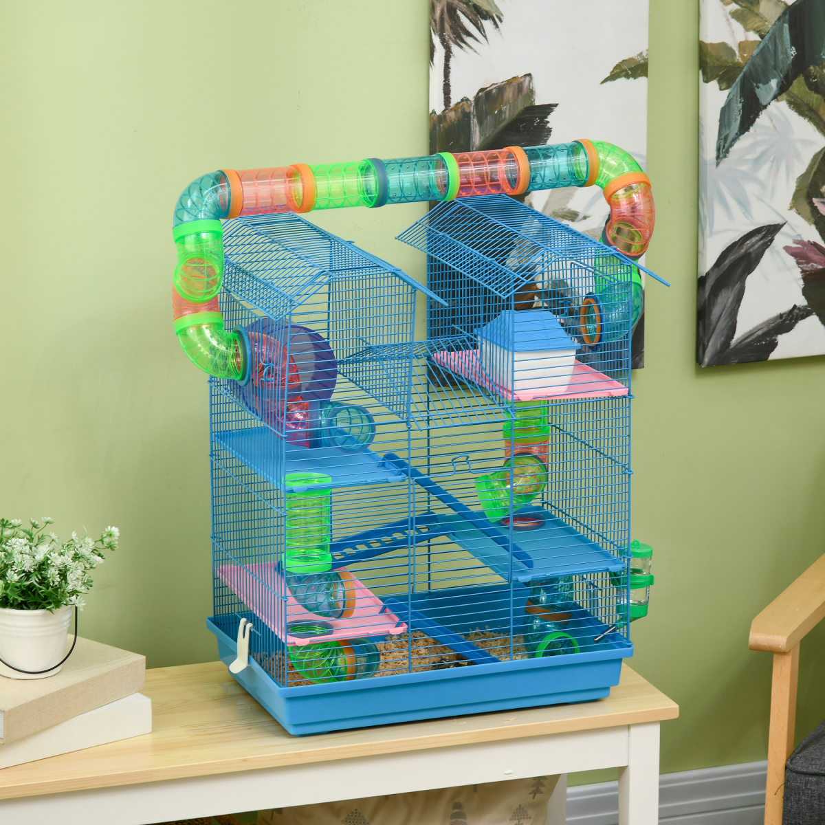 cortex-london-windsor-five-tier-hamster-cage-starter-kit-pawhut