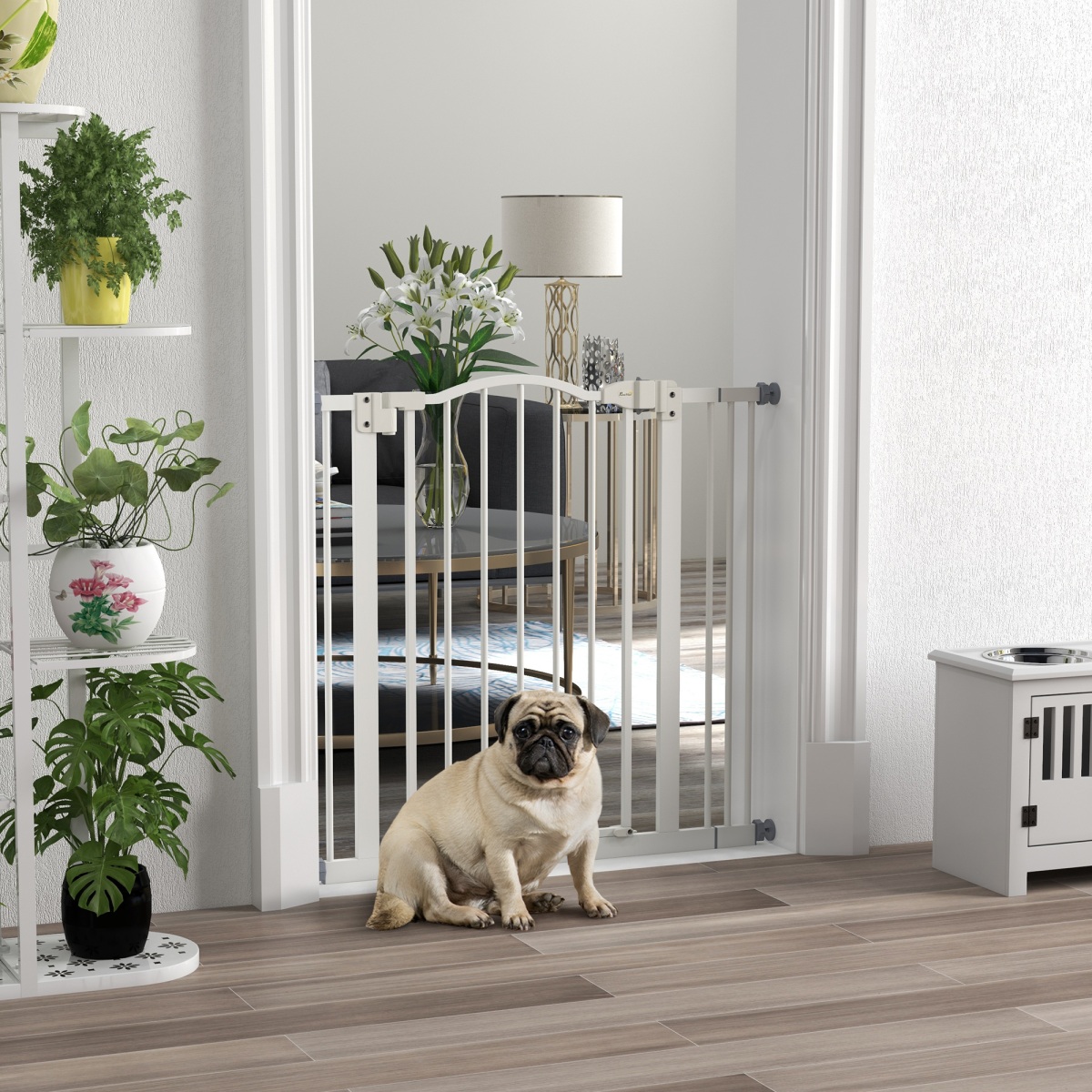 cortex-london-windsor-auto-close-adjustable-metal-pet-gate-white