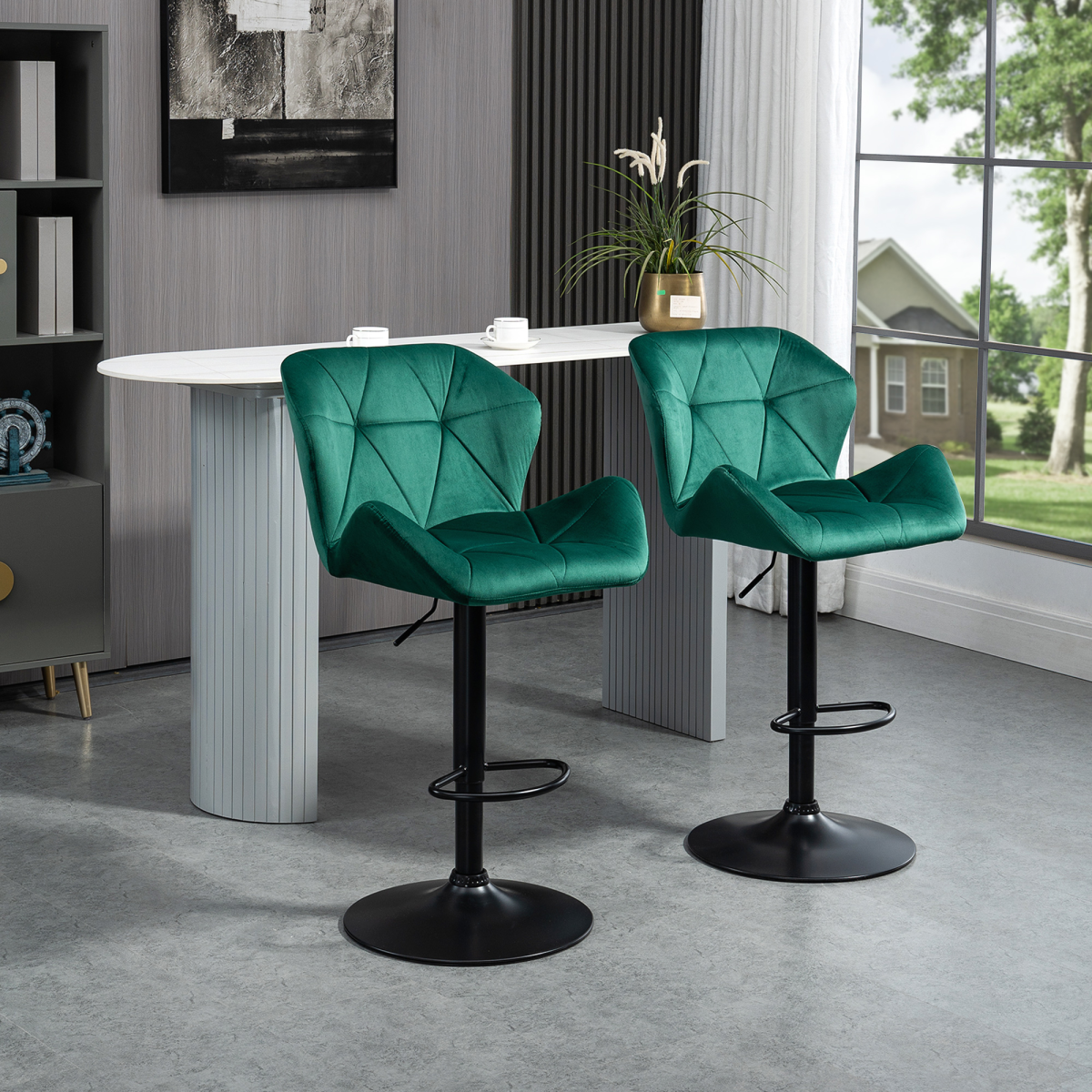 cortex-london-windsor-green-velvet-touch-bar-stools-set-of-2-metal-base