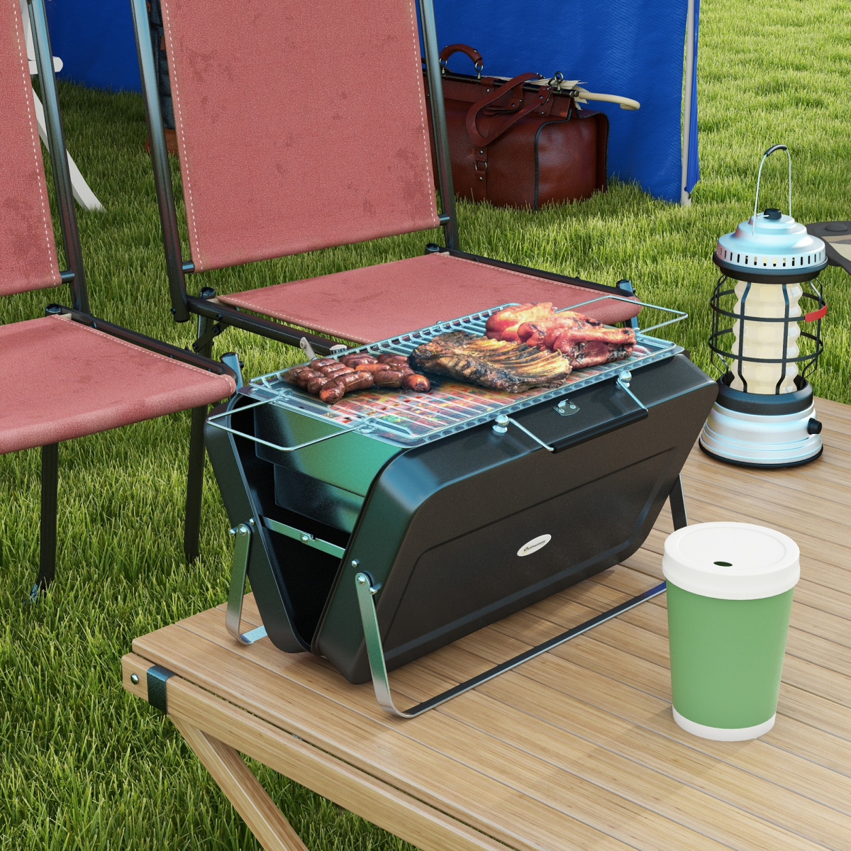 cortex-london-windsor-portable-black-bbq-grill-suitcase-design