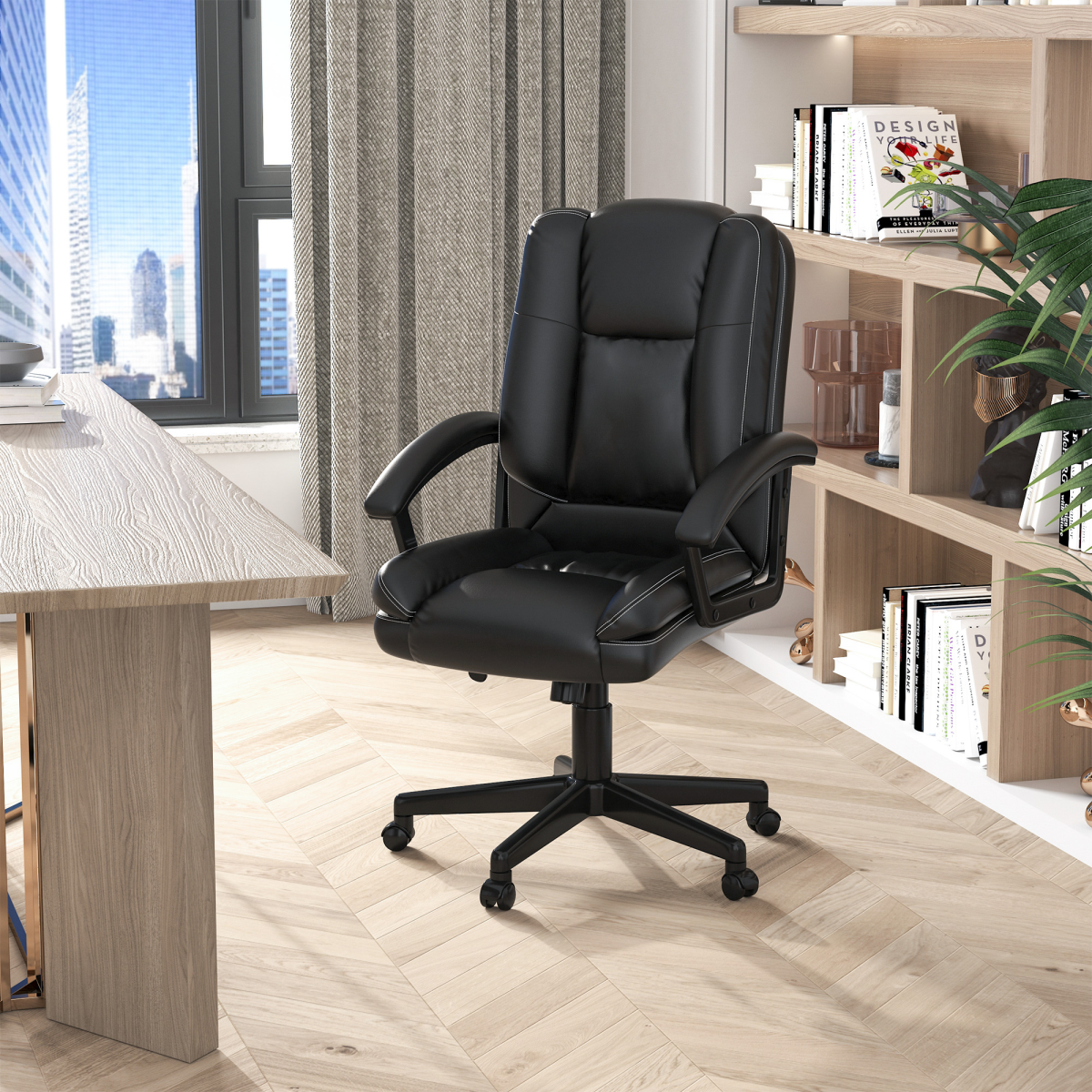 cortex-london-york-black-pu-leather-swivel-executive-office-chair