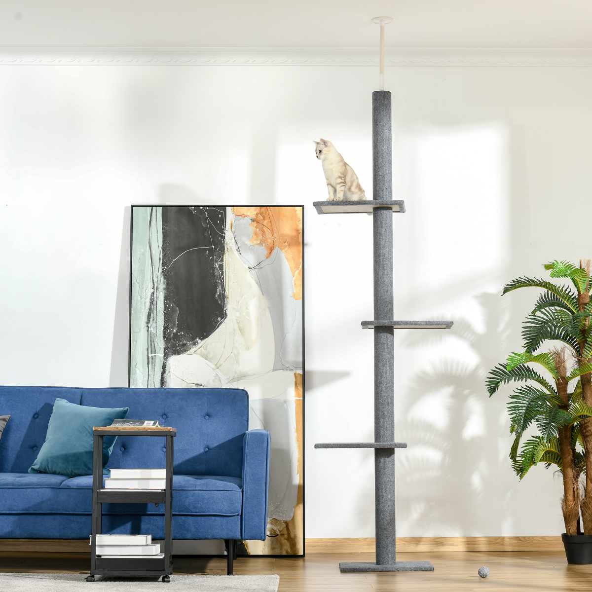 cortex-london-windsor-pawhut-adjustable-floor-to-ceiling-cat-tree-grey
