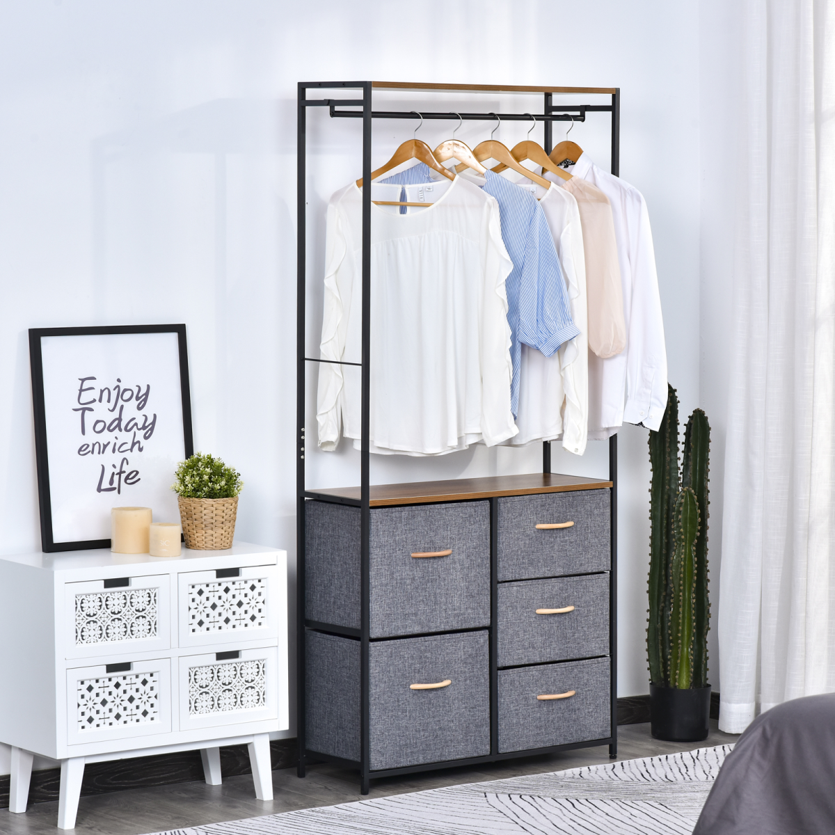cortex-london-windsor-175x83cm-freestanding-steel-clothes-hanger-storage-unit
