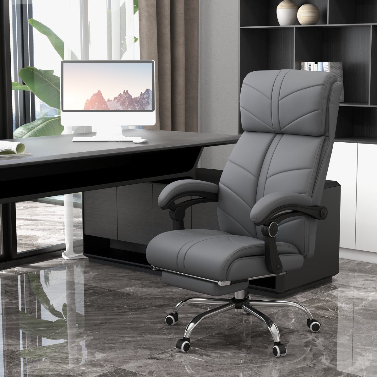 cortex-london-york-pu-leather-heated-massage-office-chair-footrest-grey