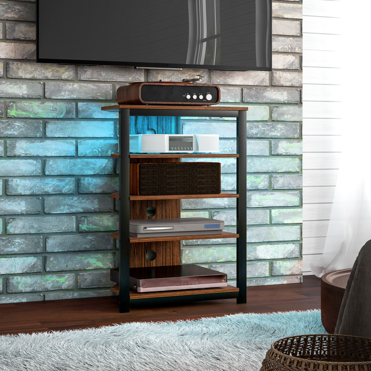 cortex-london-york-corner-rgb-led-tv-stand-four-tier-brown-wood-effect
