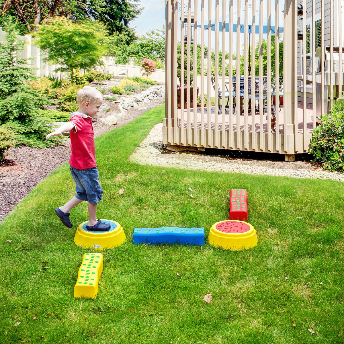 cortex-london-windsor-kids-balance-beam-stepping-stones-outsunny