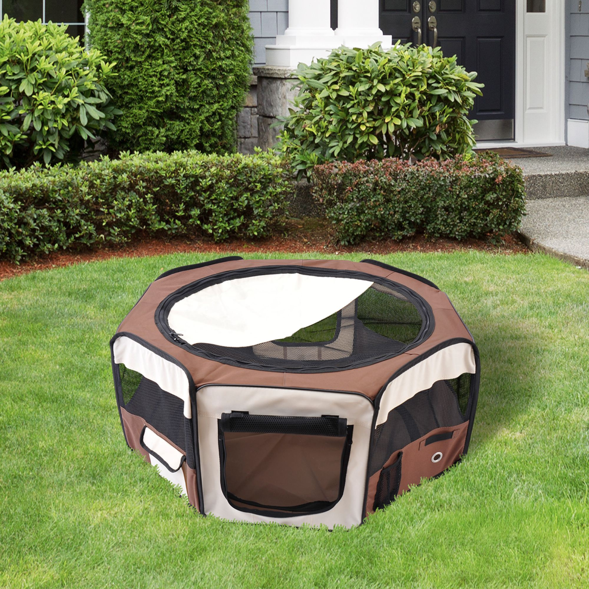 cortex-london-windsor-small-pet-playpen-brown-cream-pawhut