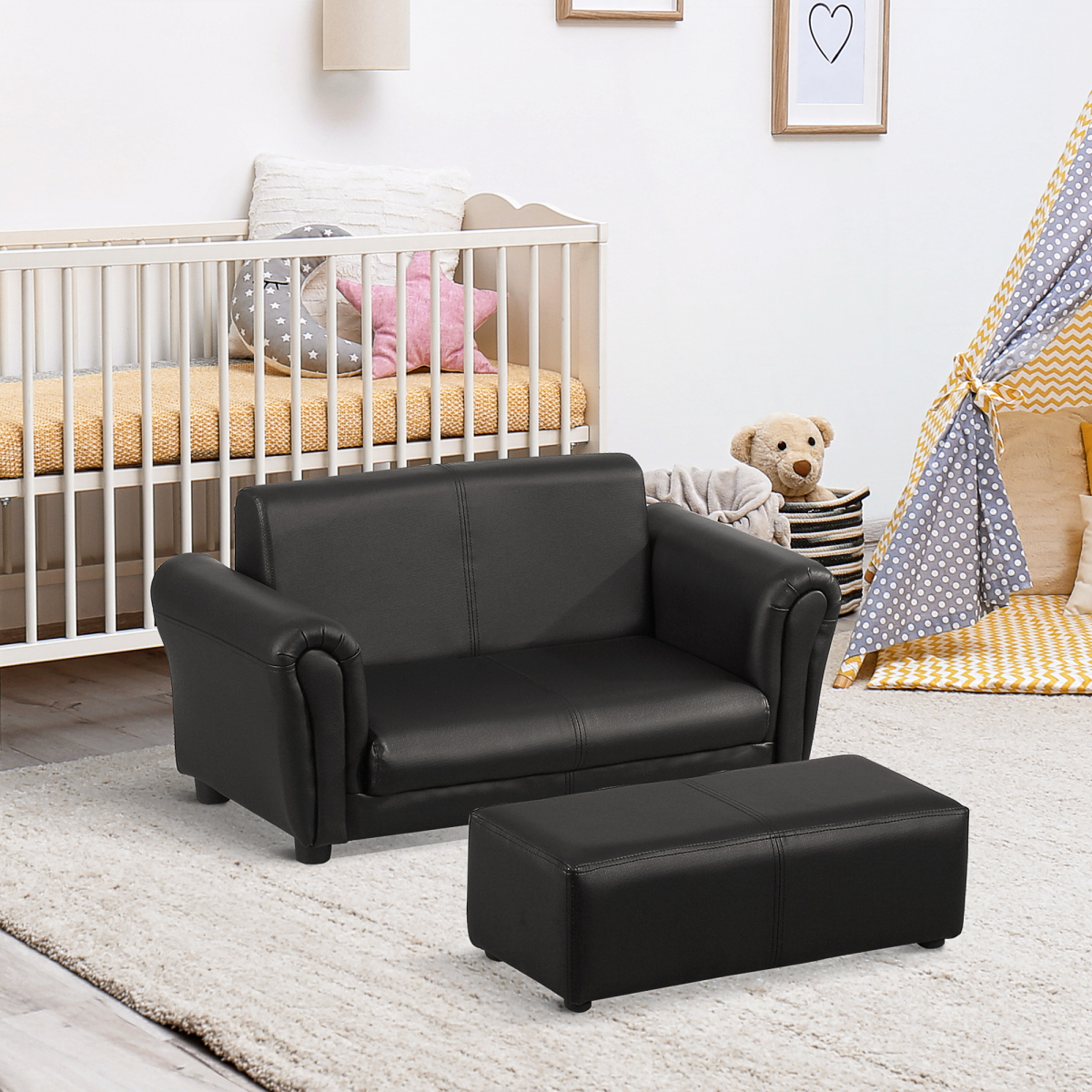 cortex-london-windsor-kids-black-sofa-set-footstool