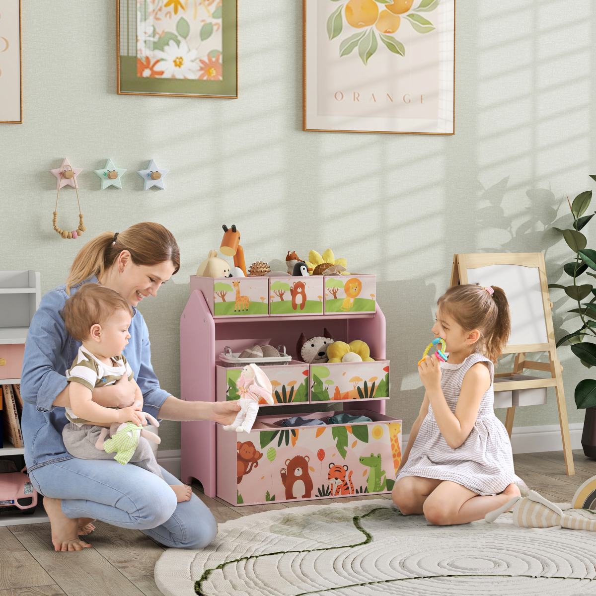 cortex-london-windsor-pink-kids-toy-storage-unit-six-boxes