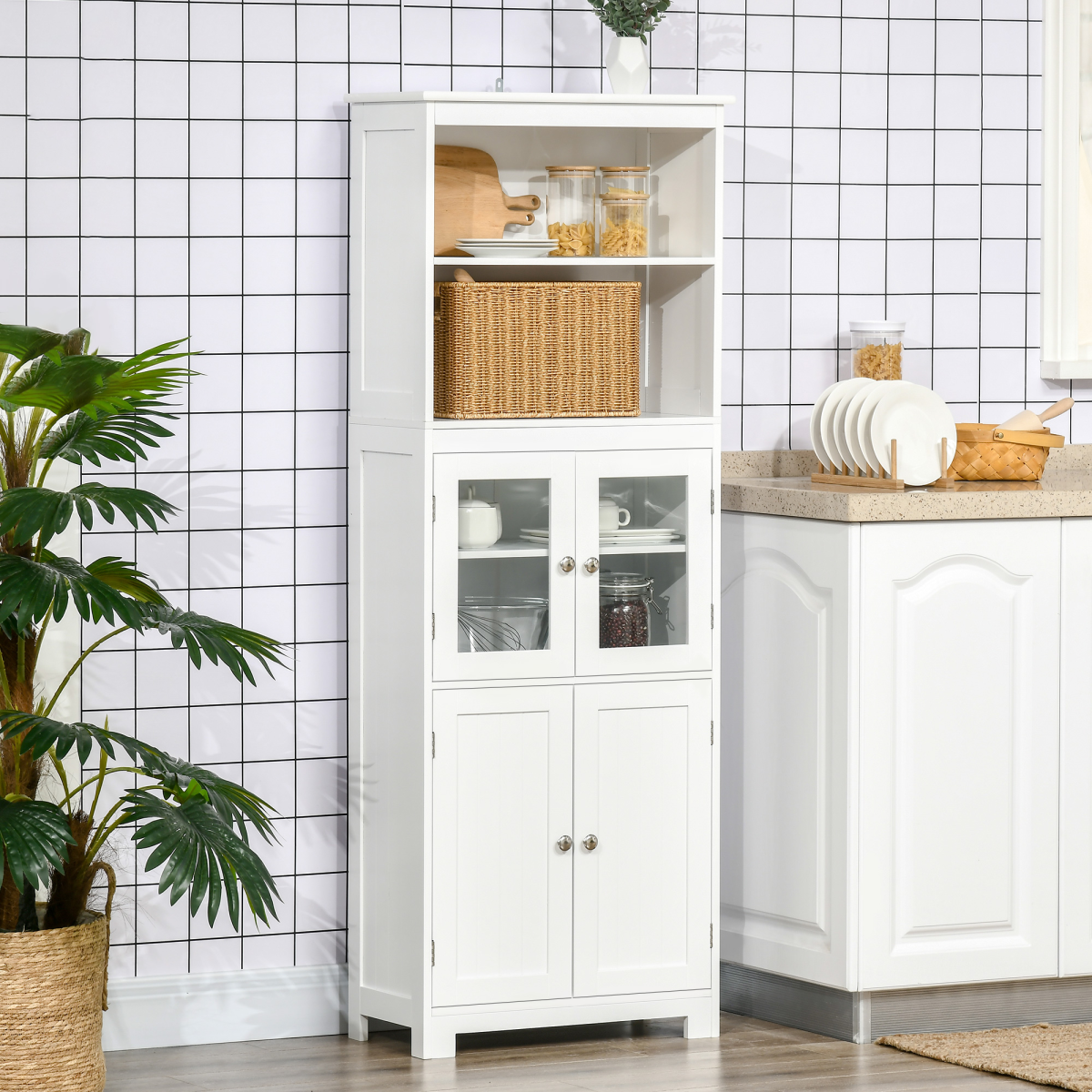 cortex-london-windsor-white-kitchen-storage-cabinet-glass-doors-adjustable-shelves