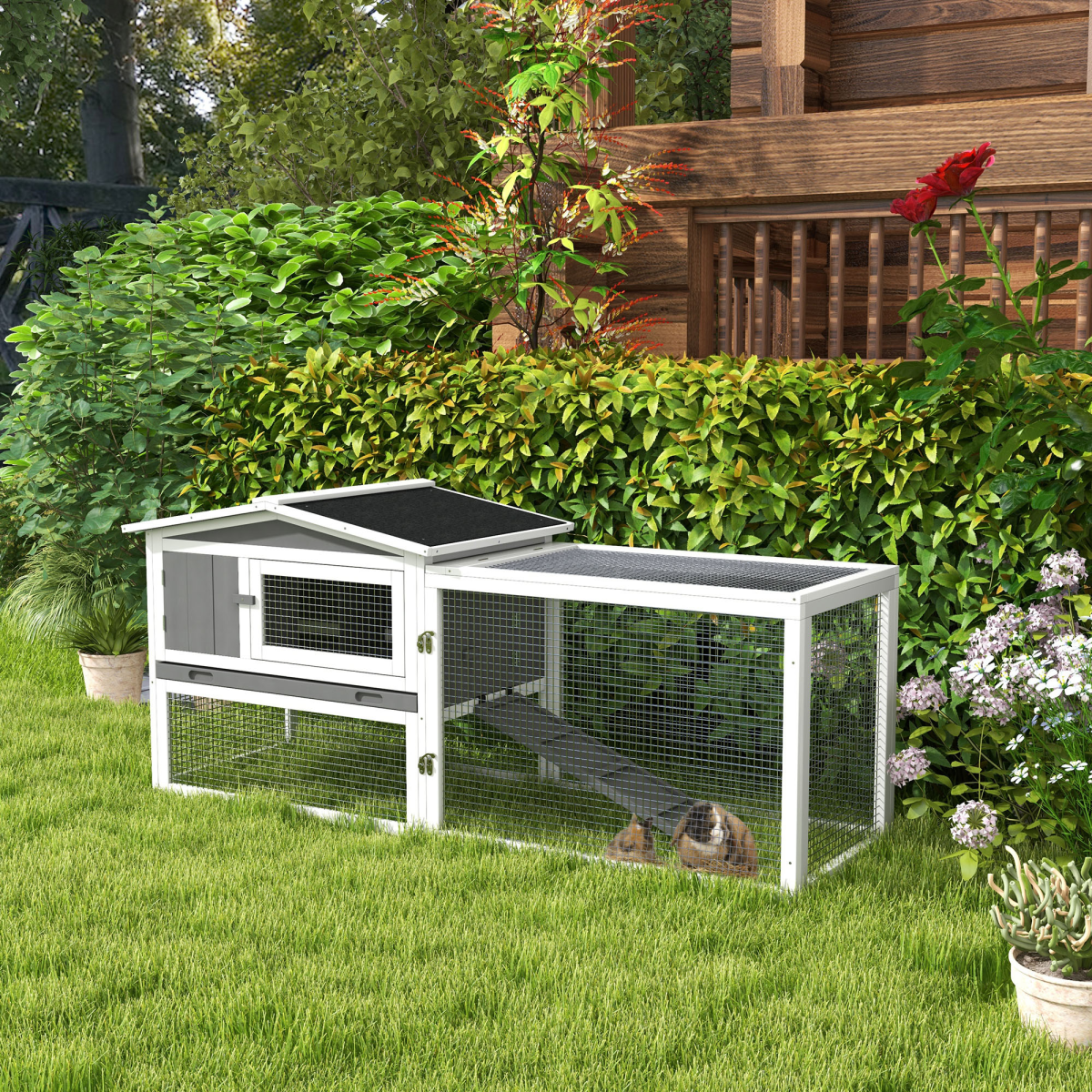 cortex-london-windsor-outdoor-rabbit-hutch-run-light-grey-fir-wood