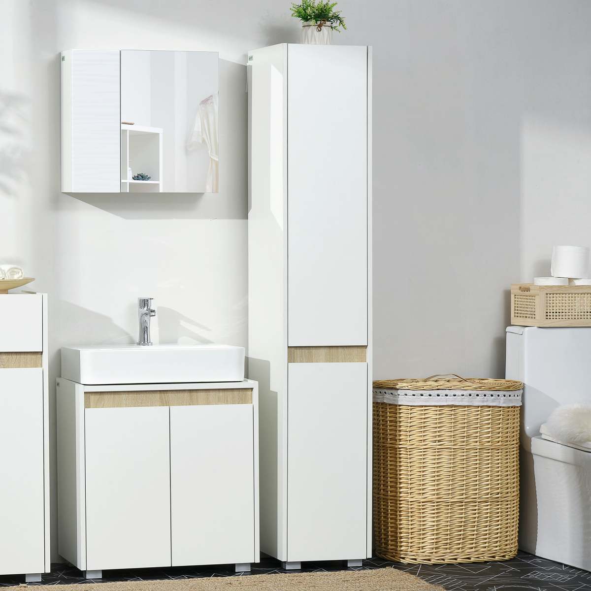 cortex-london-windsor-white-tall-bathroom-cabinet-adjustable-shelves