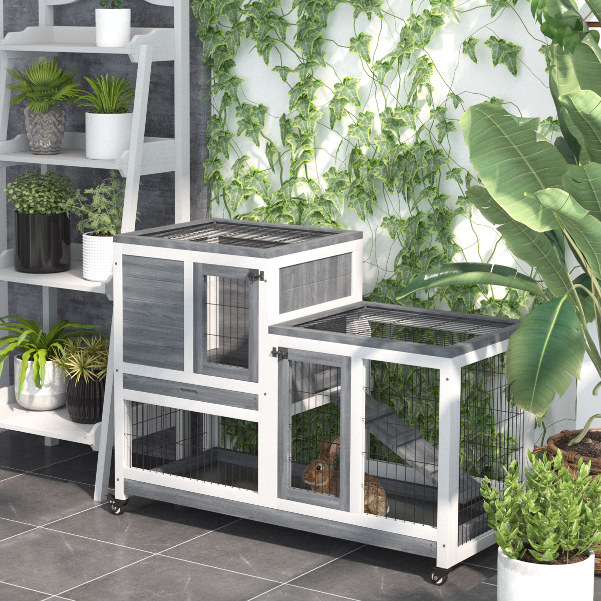 cortex-london-windsor-fir-wood-indoor-rabbit-hutch-cage-wheels